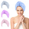 BathWe Ultra Plush Microfiber Hair Towel Wrap for Women, 4 Pack Ultra Absorbent Twist Hair Turban Drying Cap Hair Wrap, for Drying Curly, Long & Thick Hair,Pink and Light Blue